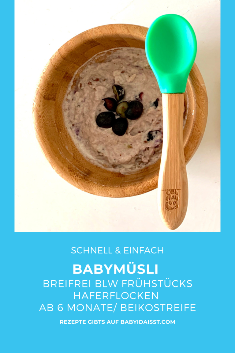 Rezept Babymüsli Breifrei BLW Frühstück Haferflocken ab 6 Monate