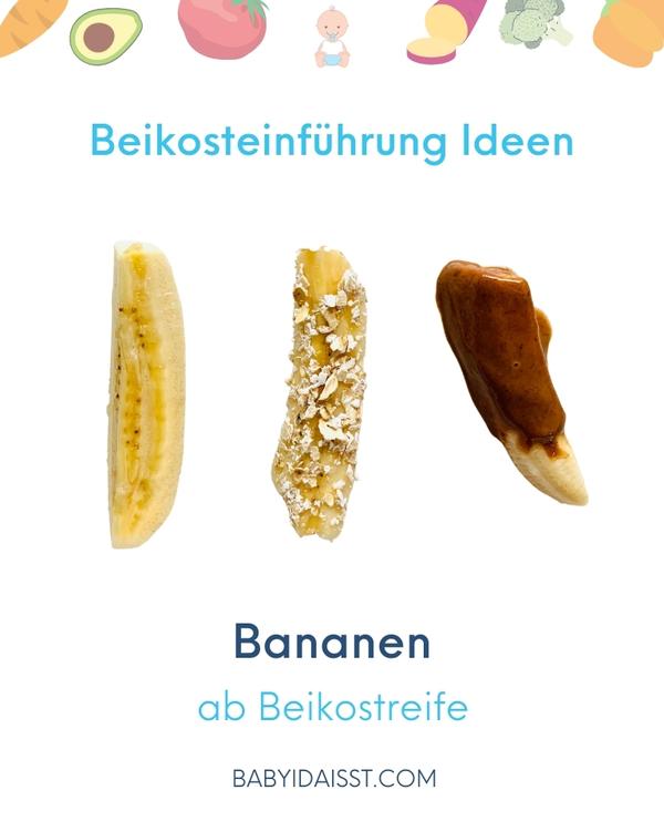 3 Mal Banane als Fingerfood für Babys