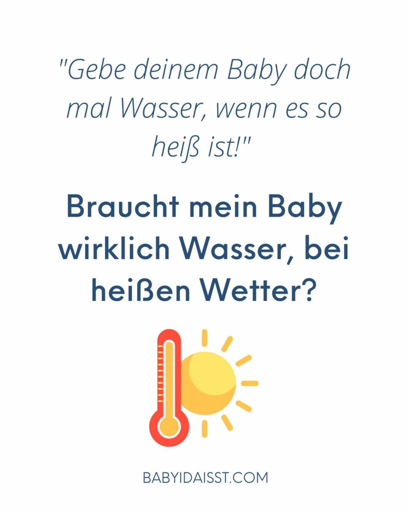 wasser für baby sommer hitze