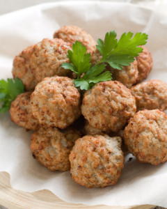 Snack für Kleinkinder: Reis-Hackbällchen