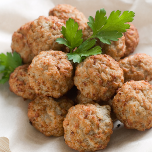 Snack für Kleinkinder: Reis-Hackbällchen