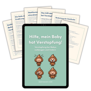 Leitfaden Hilfe, mein Baby hat Verstopfung von Baby Ida isst mit Stuhltabelle und Übersicht der Stuhlfarben